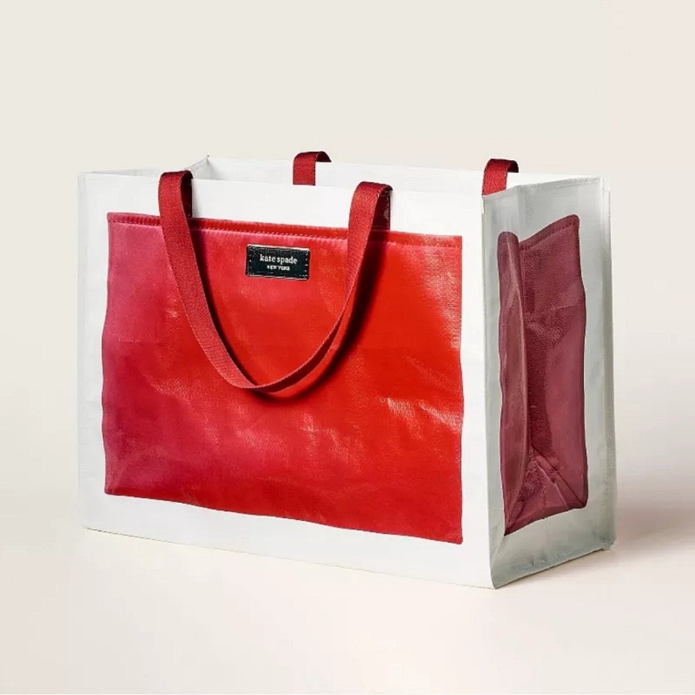 Kate Spade New York x Target Large Red/White Tote bag - Picture 2 of 6